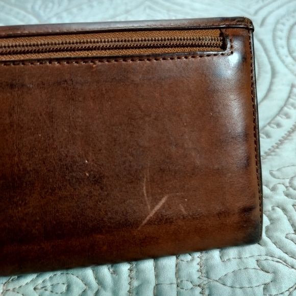 2/$30 Wilsons Leather Pelle Studio Brown Distressed Leather Wallet OS - Picture 12 of 14